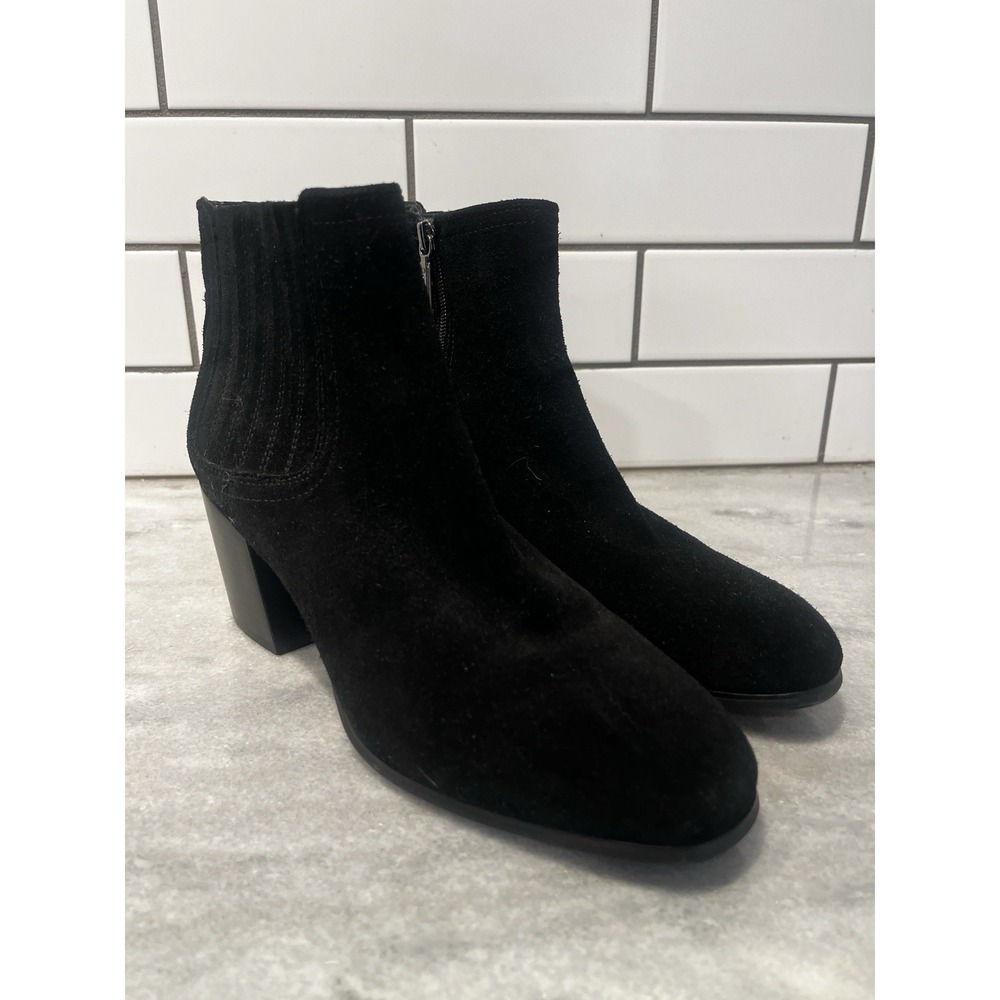 Blondo Sabina Black Suede Leather Waterproof Winter Ankle Boots Size 10 - Picture 5 of 12